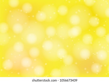 Vector Bokeh on Abstract Yellow Background