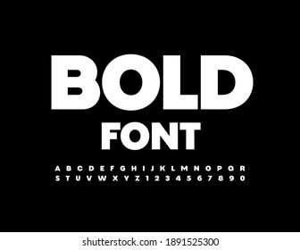 Vector Bold Font Minimal White Alphabet Stock Vector (Royalty Free ...