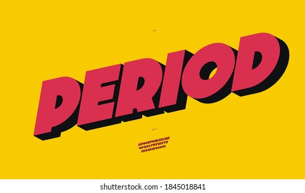 Vector Bold Font Slanted 3d Style Modern Typography For Infographics, Motion Graphics, Video, Promotion, Decoration, Logotype, Party Poster, T Shirt, Book, Animation, Banner, Game, Printing. 10 Eps