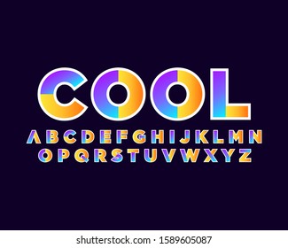 Vector of bold modern font 