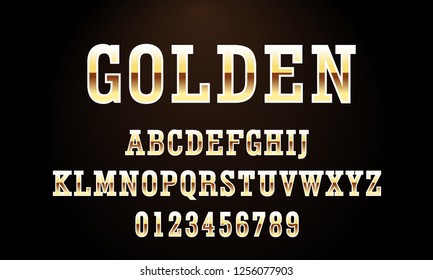 Vector of bold modern font and alphabet, typeface, letters and numbers, typography.