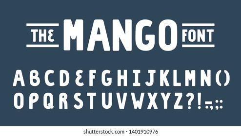 Vector of bold modern and simple font and alphabet