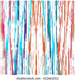 Vector bold plaid pattern with thin brushstrokes and thin stripes hand painted in bright red, green, blue colors. Dynamic striped print texture for fall winter retro fashion and sportswear