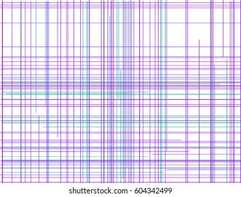 Vector bold plaid pattern with thin brushstrokes and thin stripes hand painted in bright red, green, blue colors. Dynamic striped print texture for fall winter retro fashion and sportswear