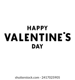 Vector bold text by Happy Valentine day. Background with love typography. Text for greeting card, logo, sale, product