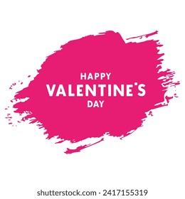 Vector bold text by Happy Valentine day. Background with love typography. Text for greeting card, logo, sale, product