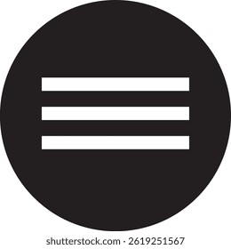 Vetor negrito Ícone de barra de três pontos EPS 10