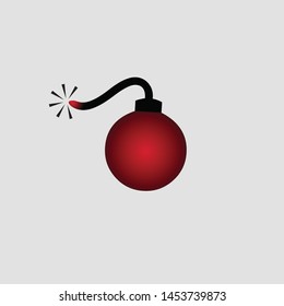 vector bomb icon with red gradations