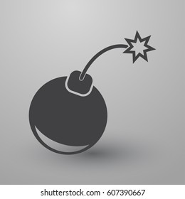 A vector bomb with a lit fuse.