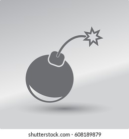 A vector bomb with a lit fuse.