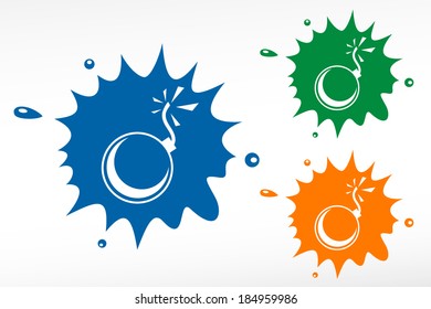 Vector bomb on color blob