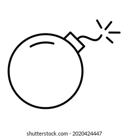 Diseño del icono de contorno de la bomba de vector
