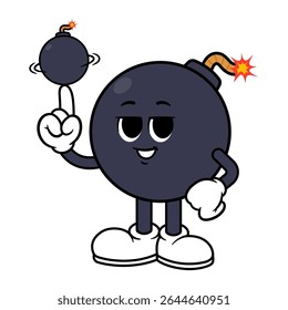 Vektorbombe Spinning Bombe auf Finger