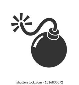 vector bomb symbol. Flat icon for design isolated