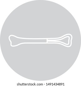 Vector bone icon in circle