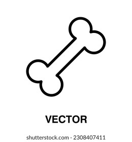 vector bone icon. vector illustration on white background. 