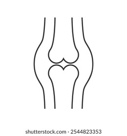 Vector bone line icon in flat style