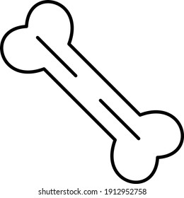 Vector Bone Outline Icon Design
