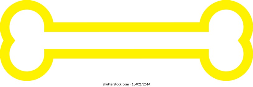 vector, bone shaped simple icon