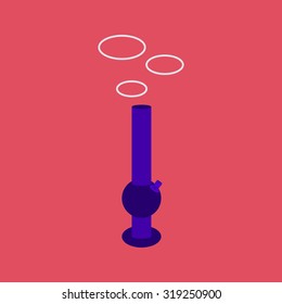 Vector bong for smoking icon
