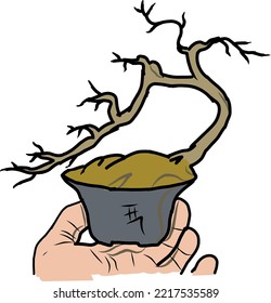 vector bonsai .bonsai simple vector .