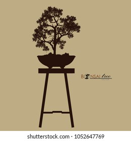 Vector of Bonsai tree.