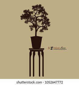 Vector of Bonsai tree.