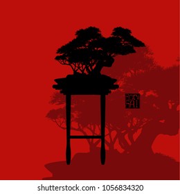 Vector of Bonsai tree.