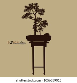 Vector of Bonsai tree.