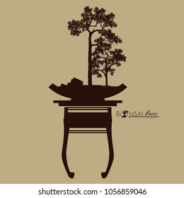 Vector of Bonsai tree.