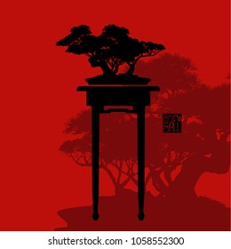 Vector of Bonsai tree.