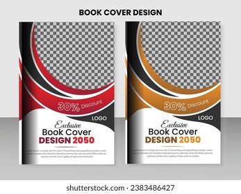 Vector Book and brochure cover design print ready template.