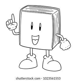vector of book cartoon