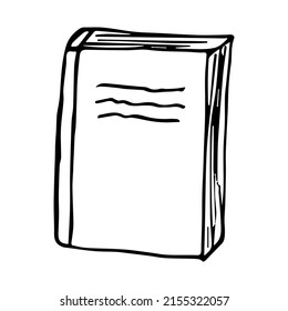 Vector book clipart. Hand drawn school illustration. For print, web, design, decor, logo.