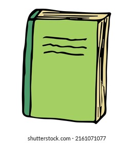 Vector book clipart. Hand drawn school illustration. For print, web, design, decor, logo.
