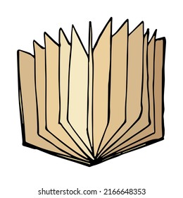 Vector book clipart. Hand drawn school illustration. For print, web, design, decor, logo.