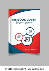 vector book cover or annual report cover template