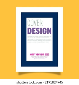 Vector book cover design template for new year celebration. Perfect for business promotions, presentation displays and book covers.