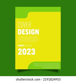 Vector book cover design template for new year celebration. Perfect for business promotions, presentation displays and book covers.