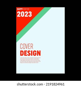 Vector book cover design template for new year celebration. Perfect for business promotions, presentation displays and book covers.