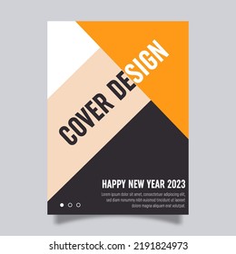 Vector book cover design template for new year celebration. Perfect for business promotions, presentation displays and book covers.