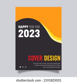 Vektor-Buchcover-Design-Vorlage für Neujahrsfeiern. Perfekt für Geschäftswerbung, Präsentationen und Buchumschläge.