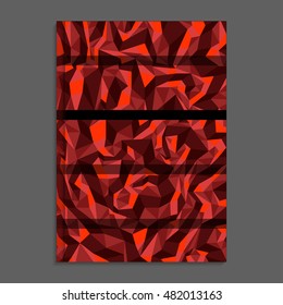 Vector book cover template with abstract dark red background. May use for flyer design, web templates, brochure, catalog, poster, report background or advertise publication.