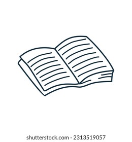 Vector book doodle hand drawn cartoon art illustration