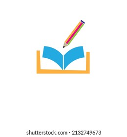 Vector book or education logo