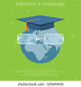 Vector book flat illustration. Education concept object - Eps 10.
