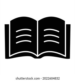 Diseño de iconos de glifos de libros vectores
