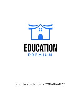 Libro de vectores con idea de diseño del logotipo de la casa