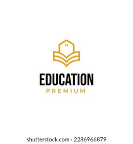 Libro de vectores con idea de diseño del logotipo de la casa