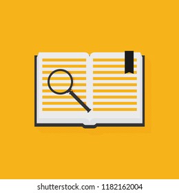 Vector book icon flat style